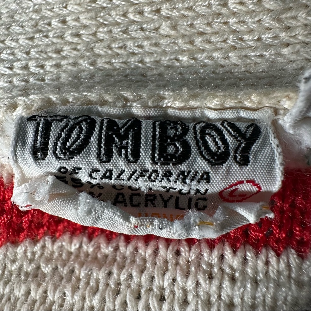 Vintage 70’s Tomboy of California Cardigan Sweater Rainbow Open Style - Picture 9 of 10